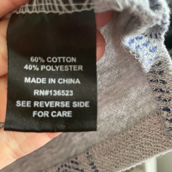 Brooklyn Cloth Boho Hooded Pullover Blue and Gray Size S - Picture 5 of 9